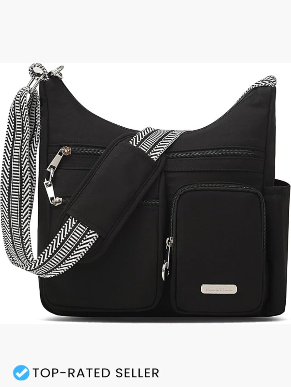 Anti Theft Crossbody Bag Waterproof Nylon Travel Purse Multi Pocket RFID